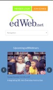 How edweb.net looks like on a mobile device such as an iPhone.