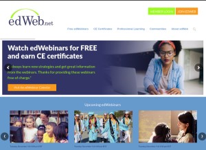 How edweb.net looks like on a tablet such as an iPad.