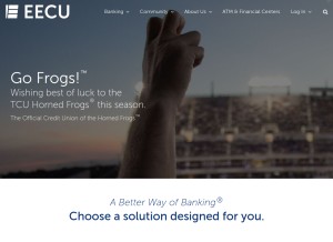 How eecuonlinebanking.org looks like on a tablet such as an iPad.