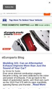How eeuroparts.com looks like on a mobile device such as an iPhone.