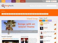Desktop screenshot for songfacts.com