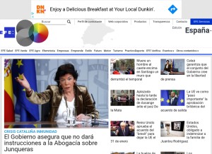 How efe.es looks like on a tablet such as an iPad.
