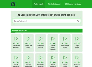 How effettisonori39.com looks like on a tablet such as an iPad.