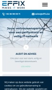 How effix.be looks like on a mobile device such as an iPhone.