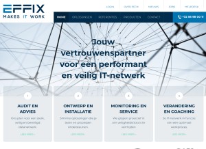 How effix.be looks like on a tablet such as an iPad.