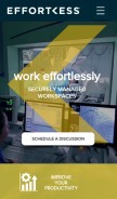 How effortlessoffice.com looks like on a mobile device such as an iPhone.