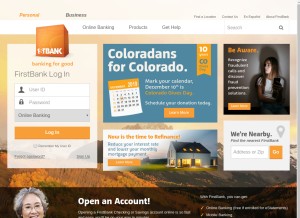 How efirstbank.com looks like on a tablet such as an iPad.