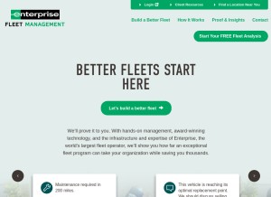 How efleets.com looks like on a tablet such as an iPad.