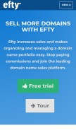 How efty.com looks like on a mobile device such as an iPhone.