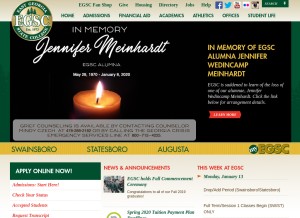 How ega.edu looks like on a tablet such as an iPad.