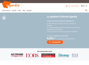 How egardia.com looks like on a tablet such as an iPad.