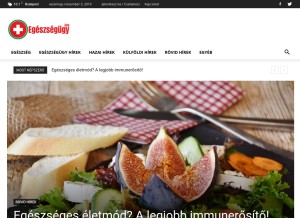 How egeszsegugy.info looks like on a tablet such as an iPad.