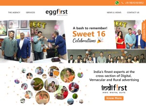 How eggfirst.com looks like on a tablet such as an iPad.