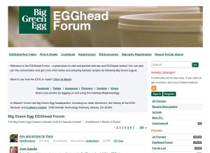 How eggheadforum.com looks like on a tablet such as an iPad.