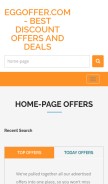 How eggoffer.com looks like on a mobile device such as an iPhone.