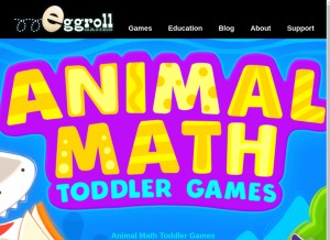 How eggrollgames.com looks like on a tablet such as an iPad.