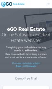 How egorealestate.com looks like on a mobile device such as an iPhone.