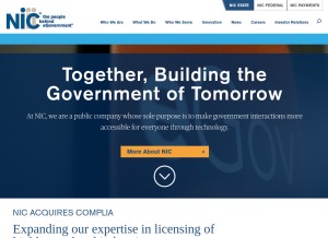 How egov.com looks like on a tablet such as an iPad.