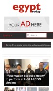 How egypttoday.com looks like on a mobile device such as an iPhone.