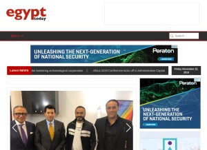 How egypttoday.com looks like on a tablet such as an iPad.