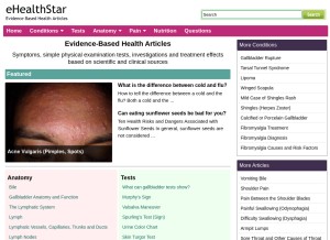 How ehealthstar.com looks like on a tablet such as an iPad.