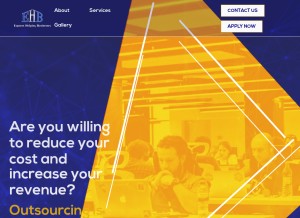 How ehelpingbusiness.com looks like on a tablet such as an iPad.