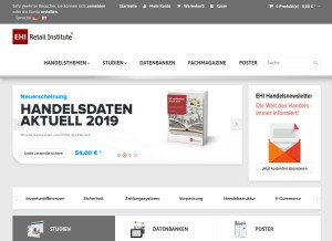 How ehi-shop.de looks like on a tablet such as an iPad.
