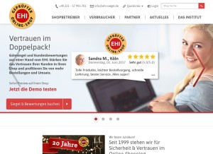 How ehi-siegel.de looks like on a tablet such as an iPad.