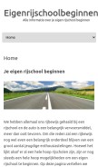 How eigenrijschoolbeginnen.nl looks like on a mobile device such as an iPhone.