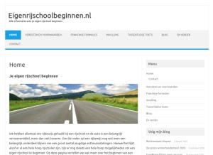 How eigenrijschoolbeginnen.nl looks like on a tablet such as an iPad.