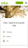 How eika.no looks like on a mobile device such as an iPhone.