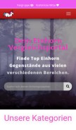 How einhornkaufen.de looks like on a mobile device such as an iPhone.