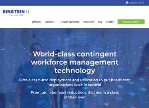 How einsteinii.com looks like on a tablet such as an iPad.