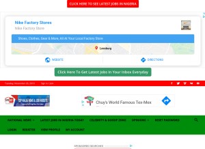 How ejesgist.com looks like on a tablet such as an iPad.