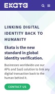How ekata.com looks like on a mobile device such as an iPhone.