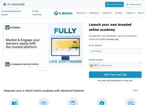 How ekhool.com looks like on a tablet such as an iPad.