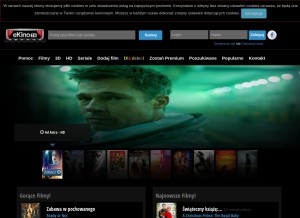 How ekino-tv.pl looks like on a tablet such as an iPad.