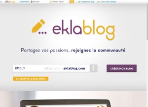 How eklablog.com looks like on a tablet such as an iPad.