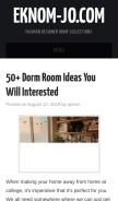 How eknom-jo.com looks like on a mobile device such as an iPhone.