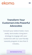 How ekoma.io looks like on a mobile device such as an iPhone.