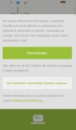 How ekoservices.de looks like on a mobile device such as an iPhone.