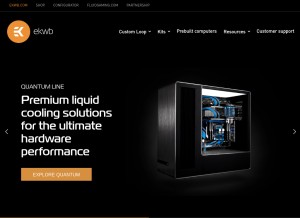 How ekwb.com looks like on a tablet such as an iPad.