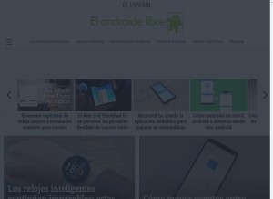 How elandroidelibre.com looks like on a tablet such as an iPad.