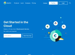 How elastic.co looks like on a tablet such as an iPad.
