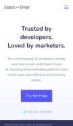 How elasticemail.net looks like on a mobile device such as an iPhone.