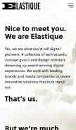 How elastique.nl looks like on a mobile device such as an iPhone.