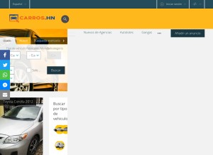 How elautolote.com looks like on a tablet such as an iPad.