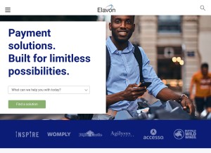 How elavon.com looks like on a tablet such as an iPad.
