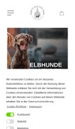 How elbhunde-dresden.de looks like on a mobile device such as an iPhone.
