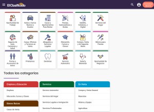 How elclasificado.com looks like on a tablet such as an iPad.